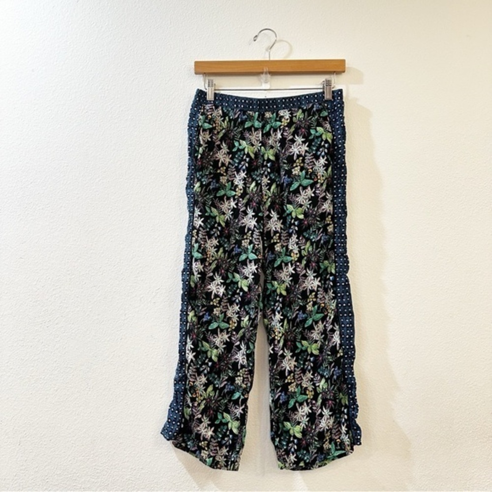 Anthropologie ett:twa Women's Rousseau Wide Leg Floral Crop Pants Size Small - Picture 3 of 10